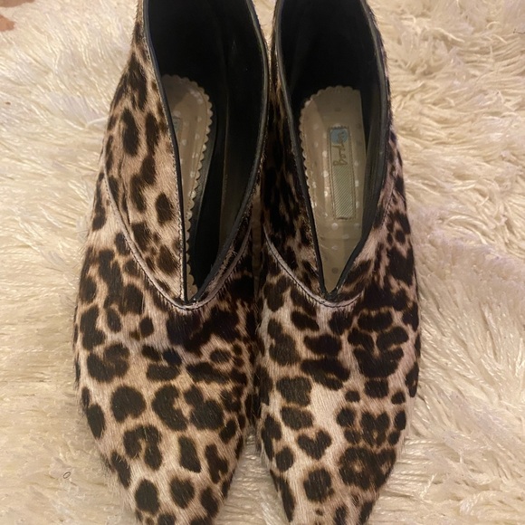 Boden real leather Leopard Print Ankle Boots - Picture 1 of 11